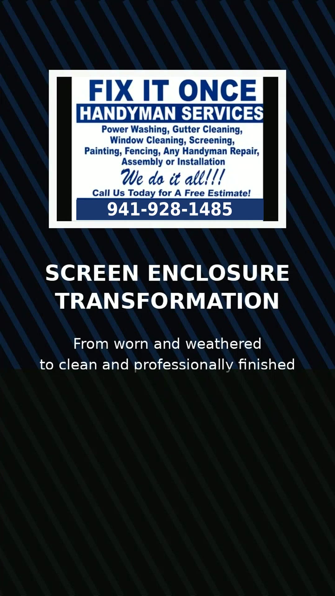 Before and after handyman transformation in Venice, FL — click to watch the 30-second video