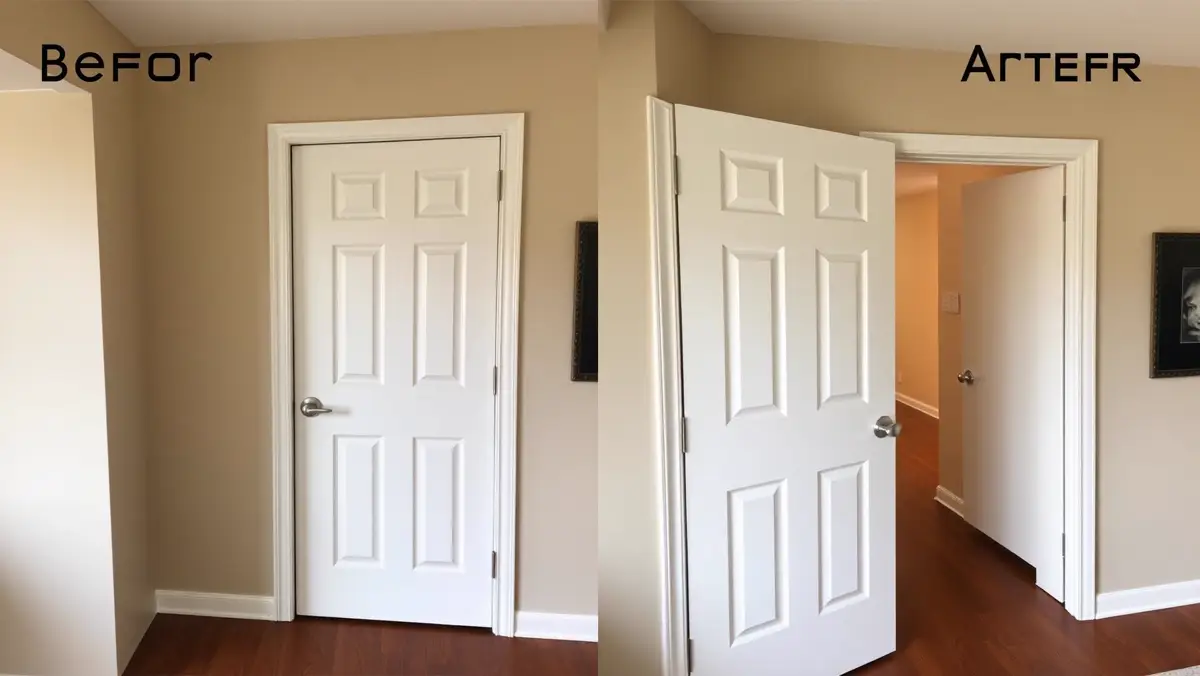 Before and after interior door replacement in Venice, FL