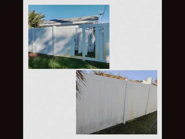 Fence repair & cleaning by Fix it Once Handyman Services — Damaged panels swapped, pressure-washed clean