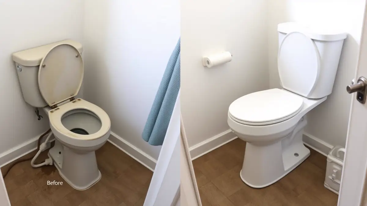 Plumbing repair in North Port FL — toilet replacement by Fix It Once handyman plumber