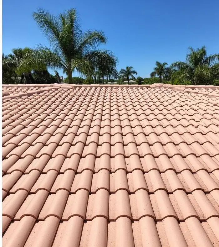 Roof after soft wash in Venice, FL