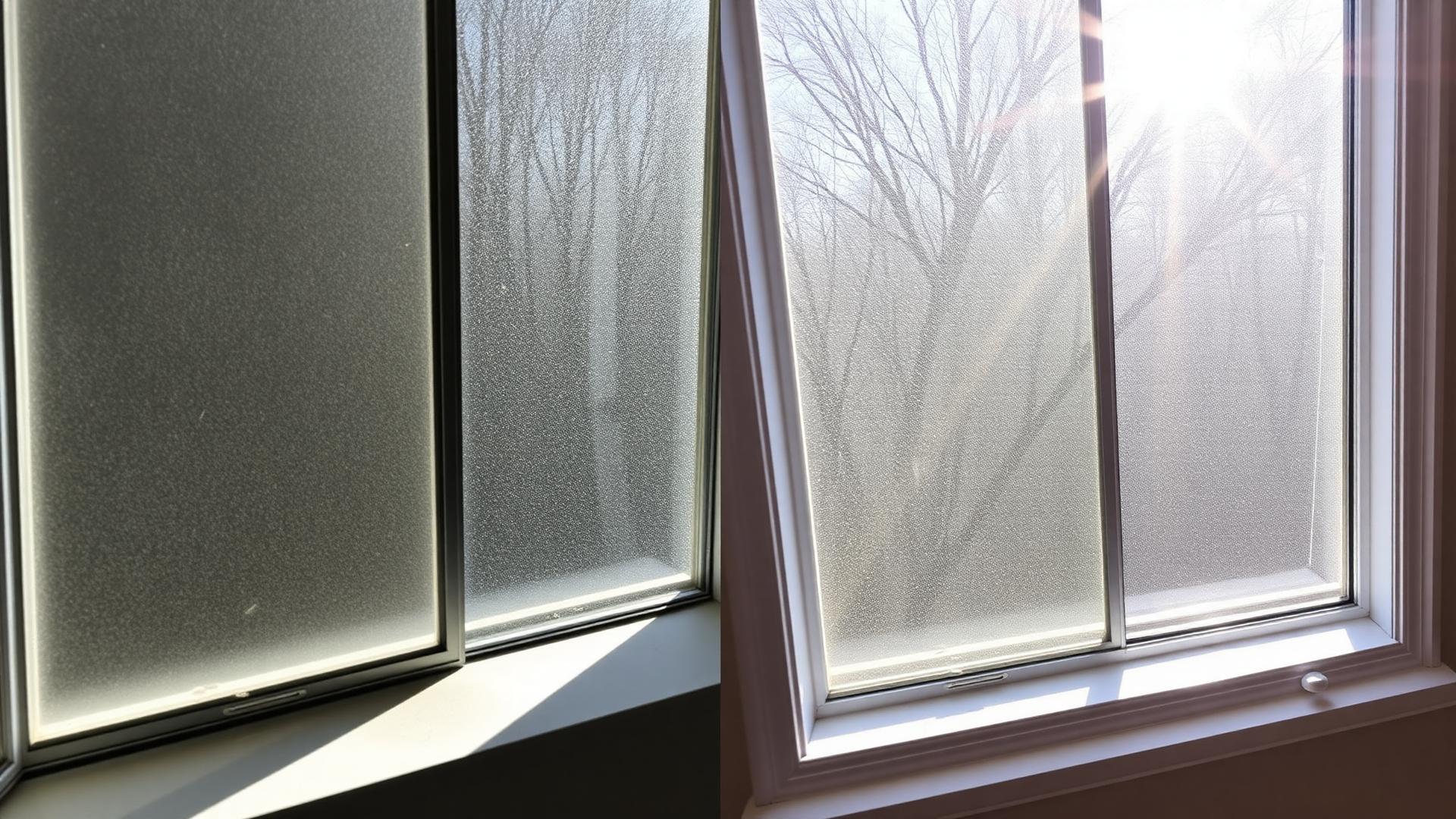 Before and after interior window cleaning in a Venice, FL home